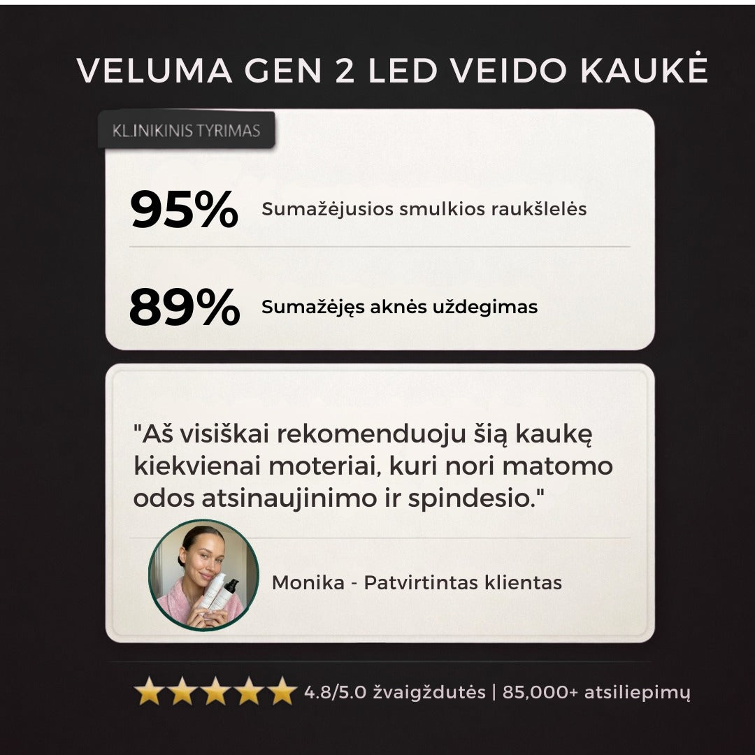 Veluma Gen 2 LED veido kaukė